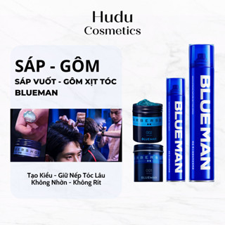 Sáp và gôm tạo kiểu tóc cho nam giới Blueman keo xịt tạo kiểu giữ nếp lâu với mùi hương thơm dễ chịu