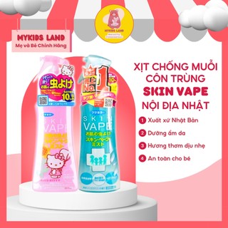 Xịt chống muỗi và côn trùng skin vape nội địa nhật bản xanh, hồng 200ml
