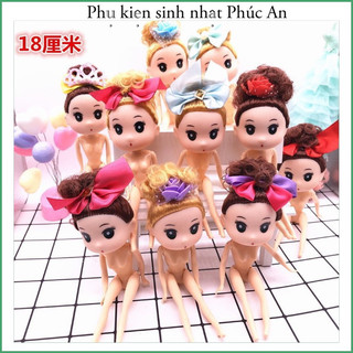 [ Ngẫu nhiên ] Búp bê mini 18cm trang trí bánh sinh nhật, phụ kiện trang trí bánh kem