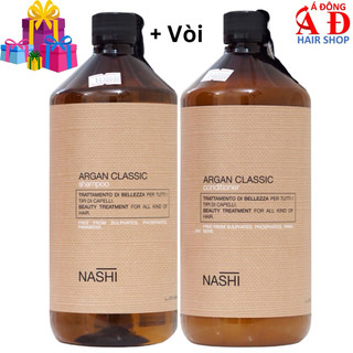 DẦU GỘI XẢ PHỤC HỒI HƯ TỔN NASHI ARGAN CLASSIC HƯƠNG THƠM SANG TRỌNG ITALIA 1000ML