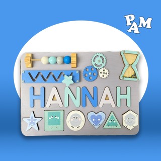 Bảng Bận Rộn In Tên Riêng Bé , Đồ Chơi Thông Minh Montessori Cho Bé 6-18 Tháng Phát Triển Trí Tuệ Kỹ Năng