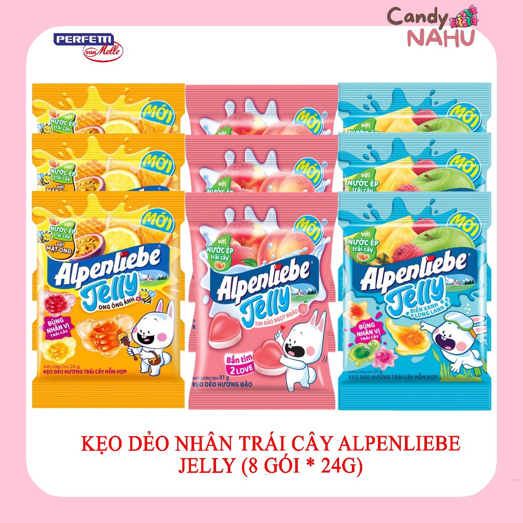  Kẹo dẻo nhân trái cây Alpenliebe Jelly  10 gói * 24g  