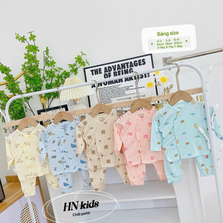 Bộ dài tay bé trai bé gái sơ sinh chất petit mềm mát lạnh co dãn bốn chiều thấm hút mồ hôi