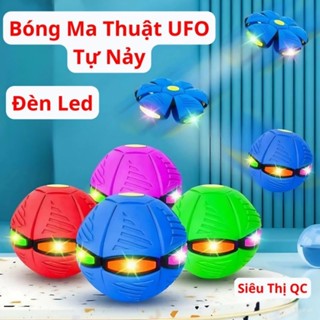 [Siêu Hay] Đồ Chơi Bóng Ma Thuật UFO Đĩa Bay Tự Nảy Đàn Hồi Siêu Thú Vị Đèn Led ⚽ Tự Nhảy ⚽ Lò Xo Nhiều Màu