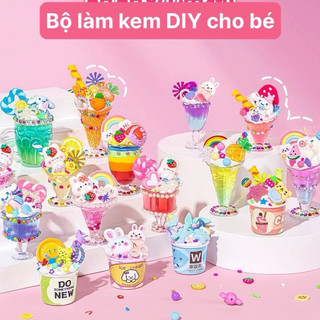 Bộ Đồ Chơi Làm Kem Ly Thủ Công, Đồ Chơi Làm Kem Và Bánh Ngọt Cho Bé