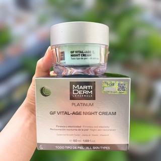 [SALE SỐC 55%] Kem Dưỡng Đêm Phục Hồi, Làm Sáng, Trẻ Hóa & Chống Lão Hóa MartiDerm Platinum GF Vital Age Night Cream