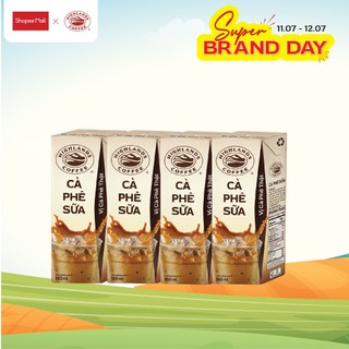 Lốc 4 hộp Cà phê Sữa Highlands Coffee Tetra 180ml/hộp