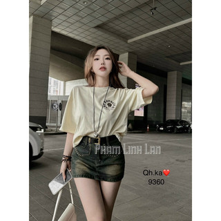 Chân váy bò đai miuiu viền túi #9360