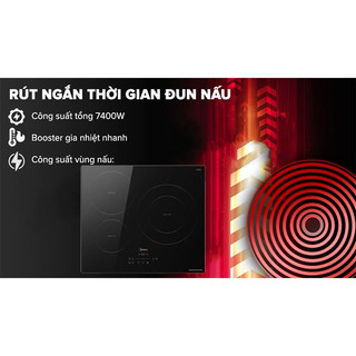 Bếp điện từ ba Midea MC-IT7423, 7400W