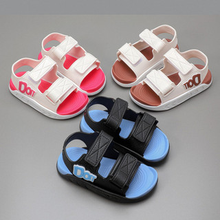Bm74 dép quai hậu doit sandal bé trai bé gái sandal đi học đế caosu mềm êm chân: size 21 - 36 xanh-hồng-nâu