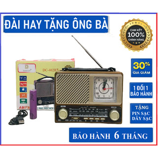 Đài Radio DC-402BT chất lượng NHẬT BẢN Bảo hành 6 tháng- nghe FM,AM,SW, Bluetooth có đèn pin
