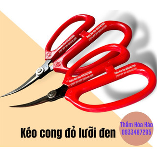 Kéo cong đỏ lưỡi đen siêu bén. Kéo cong cắt chỉ giá rẻ
