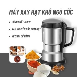 Máy xay bột khô siêu mịn công suất 300w, 8 lưỡi dao đa năng - dụng cụ nghiền đồ khô, hạt cà phê, ngũ cốc, gia vị