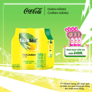 Lốc 6 Chai Trà Chanh Sả Fuzetea+ (450ml/Chai) Coca-Cola Official Store