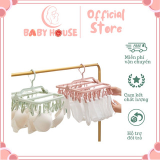 Móc treo quần áo 32 kẹp đa năng, gấp gọn tiện dụng