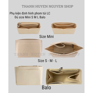 Phụ kiện lót nỉ túi mini định hình phom túi LC size mini S M L vừa đt nhiều ngăn