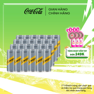 Lốc 24 Lon Nước Soda Giải Khát Schweppes Soda Sleek 320ml/Lon Coca-Cola Official Store