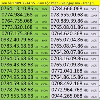 Sim lộc phát - sim số đẹp lộc phát giá rẻ