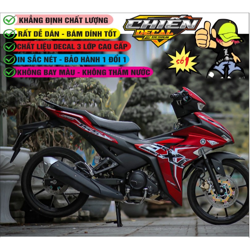 Tem rời EXCITER 155cc mẫu tem đỏ malaysia (MS415)