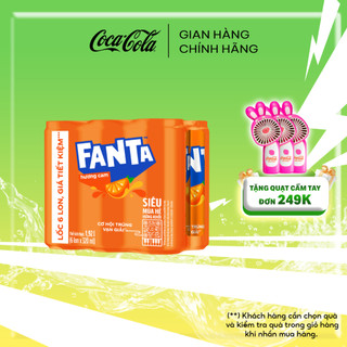 Lốc 6 Lon Nước Giải Khát Có Gas Fanta Hương Cam 320ml/Lon Coca-Cola Official Store