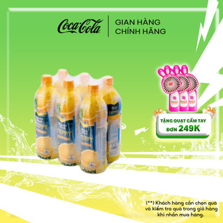 Lốc 6 Chai Nước Cam Nguyên Tép Teppy 327ml/Chai Coca-Cola Official Store