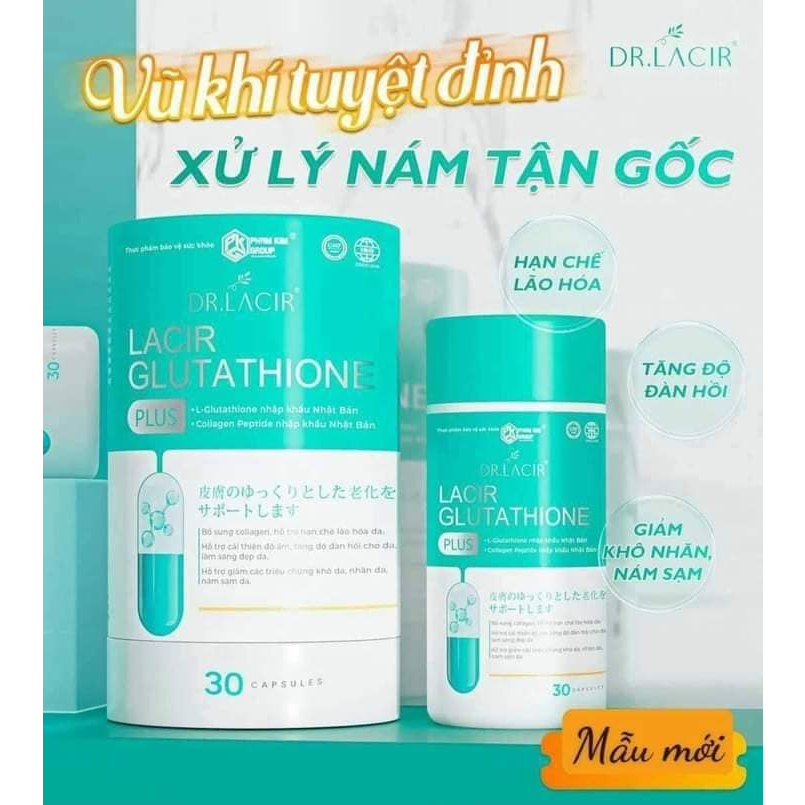Viên Uống Nám Trắng Da Glutathione 600 Chính Hãng Ngăn Lão Hoá Nếp Nhăn Tăng Nội Tiết Tố Nữ