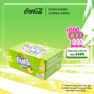 Thùng 24 Lon Nước Ngọt Giải Khát Có Gas Fanta vị Soda Kem 320ml/Lon Coca-Cola Official Store
