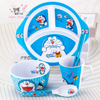 ☘️𝗡𝗘𝗪☘️ tô chén , ly , muỗng , mâm , đũa, dĩa doraemon mẫu mới