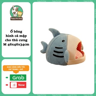 Ổ bông hình cá mập cho thú cưng