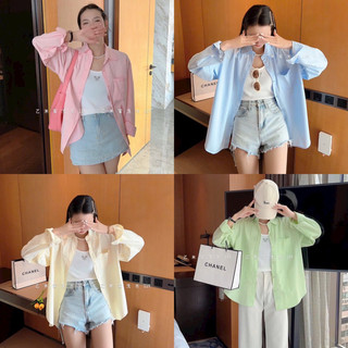 Áo sơ mi thô hàn mềm, oversize form rộng dài QCCC L1