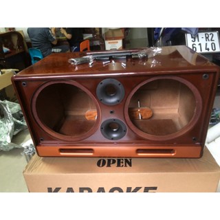 Vỏ thùng loa kéo xách tay 2 bass 20cm 2 treble đủ màu
