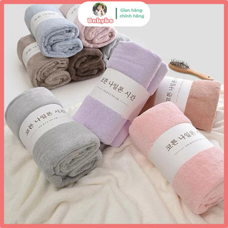 Khăn tắm chất liệu lông cừu siêu mềm hàng xuất Hàn kích thước 140*70 cm
