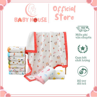 Chăn xô 6 lớp có viền với kích thước 120*120cm