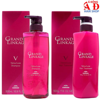 DẦU GỘI XẢ NHẬT BẢN MILBON V GRAND LINKAGE VELOUR LUXE DÀNH CHO TÓC DÀY TO SỢI THÔ CỨNG 500ML