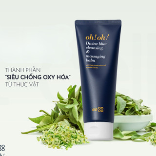 Sáp Tẩy Trang Làm Sạch Sâu, Trẻ Hóa Da oh!oh! Divine Blue Cleansing & Massaging Balm