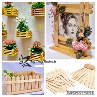 100 que kem, que gỗ, que đè lưỡi các cỡ làm đồ handmade, nhà qua kem
