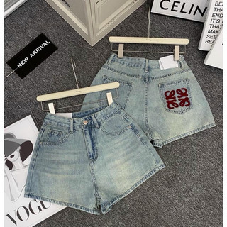 Chân váy chữ a, chân váy jeans ngắn thêu hoạ tiết