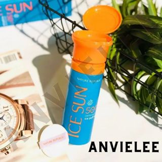 GỐC295 100ml KCN Nature republic ICE SUN Kem chống nắng SPF50+ ice puff sun Mát lạnh, Sáng tone da - THANH LÝ