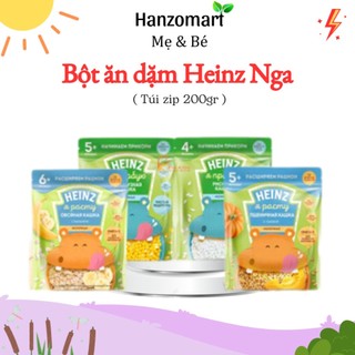 Bột ăn dặm Heinz Nga ( túi zip 200gr) - hanzomart