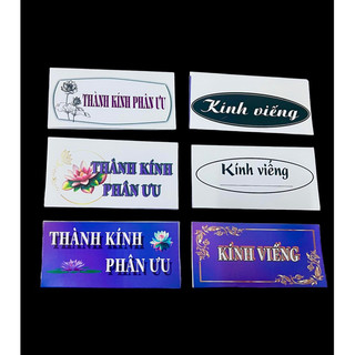 Banner gài giỏ hoa cho lễ chia buồn
