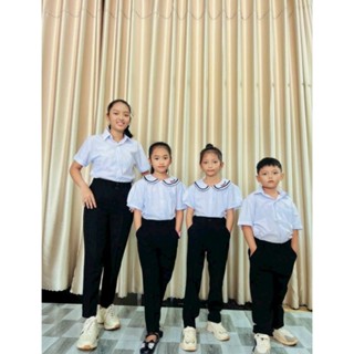 Quần tây học sinh lưng  thun nam nữ