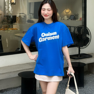 Áo thun basic Onism Stu  xanh coban - unisex form rộng cotton 240gsm in logo lụa 3 lớp bền màu
