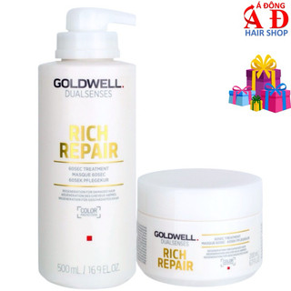DẦU Ủ TÓC MẶT NẠ 60S GOLDWELL RICH REPAIR SIÊU PHỤC HỒI TÓC HƯ ĐỨC