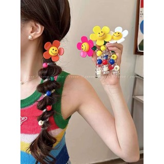 Cột tóc lò xò hình hoa mặt cười cham tròn xinh xắn dễ thương