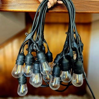 Dây đèn led 5m-12m bóng vàng tóc trang trí ngoài trời, sân vườn, decor nhà, cà phê, trà chanh