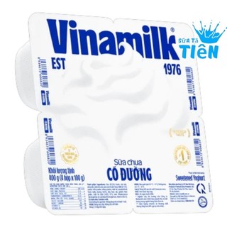 Sữa chua ăn Vinamilk có đường - Vỉ 4 hộp x 100g