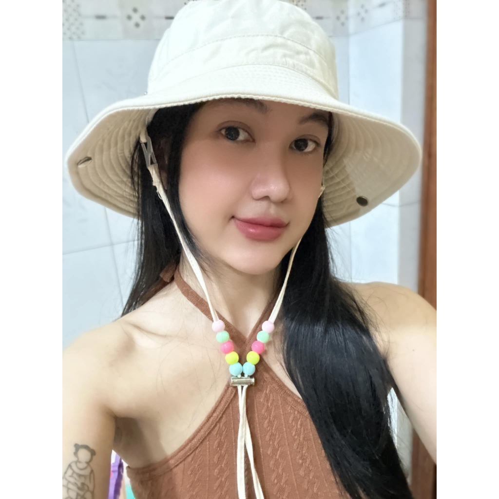  Mũ Bucket Nữ CAO BỒI TRƠN Dây Tháo Rời  Chất Liệu Kaki Phong Cách Hàn Quốc Form Unisex phù hợp đi chơi dạo phố du lịch 