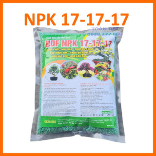 Phân npk 17 17 17 , giúp cây trồng bật chồi, xanh cây, dày lá, tạo nụ hoa, kích ra hoa