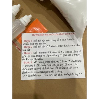 bột pha nước rửa chén