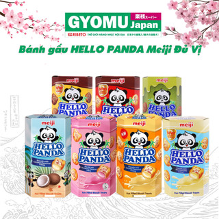 Bánh gấu nhân kem Meiji Hello Panda đủ vị 50g - Gyomu Japan
